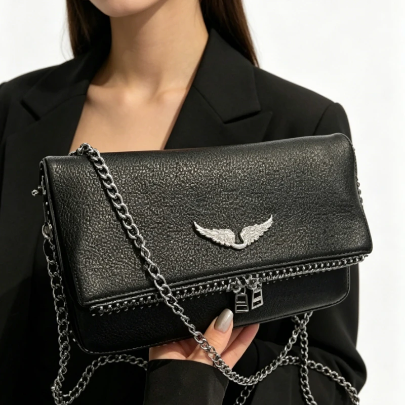 

High-End Commuter Diaper Bag Stylish Original Textured Clutch Elegant Classic Paris Crossbody Purse For Daily Use