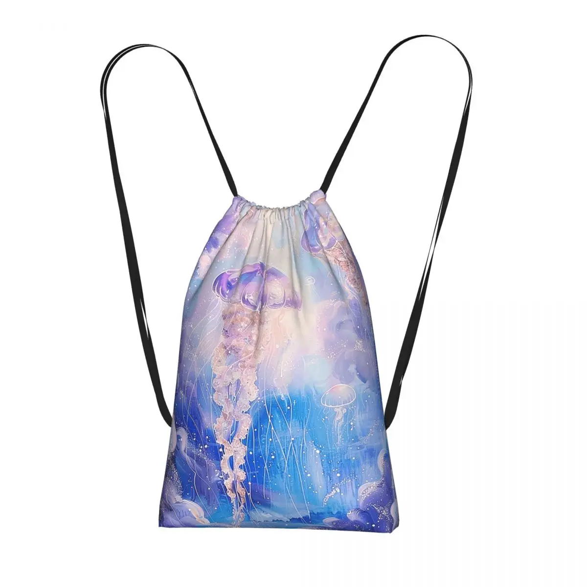 

Jellyfish Underwater Watercolor Art Backpacks Multi-function Drawstring Bags Storage Bag Book Bags for Travel Students