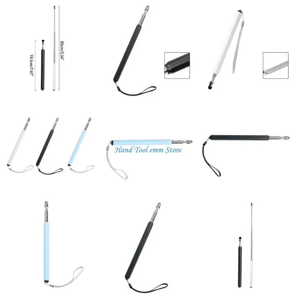 

H37F Retractable Teacher Pointer Telescopic Teaching Pointer Whiteboard Pointer with Lanyards for Presentations Lecture