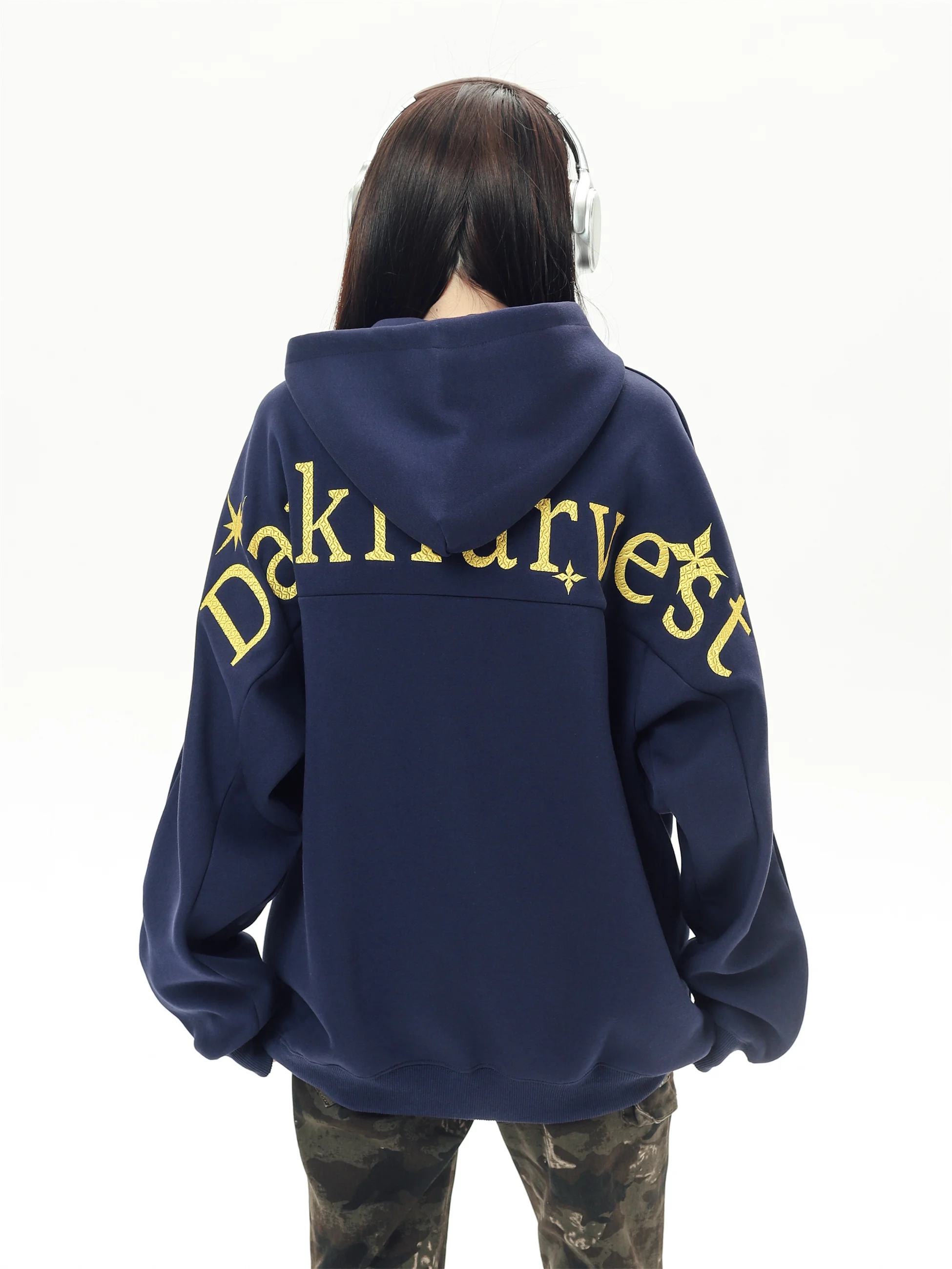

KESOAK American Street Sle Hoodie Women's Loose Casual Outerwear Letter Print Embroidery Sweatirt Autumn New Arrival