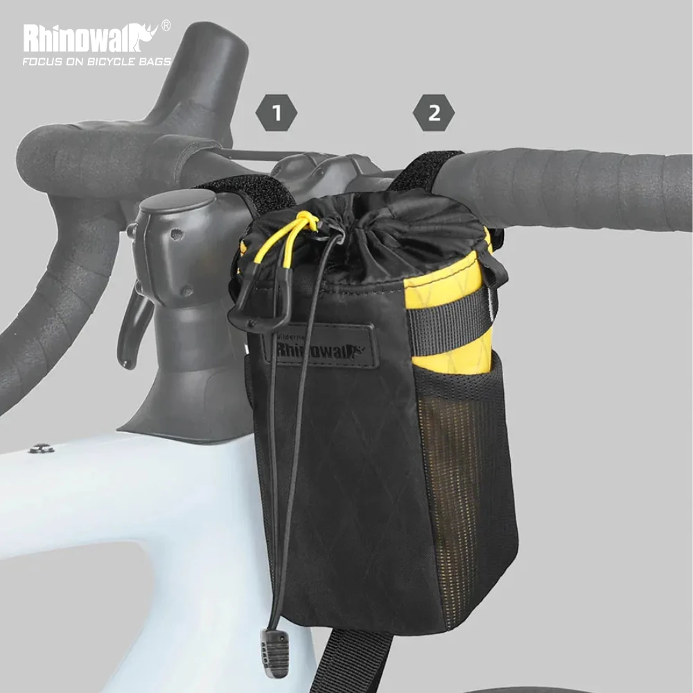 

Rhinowalk велосипедная бутылка с водой, карманная сумка для инструментов, туристическая дорожная сумка, подходит для MTB, дорожная сумка для велосипеда, изолированный руль для велосипеда