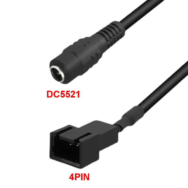 

1/5/10PCS DC 5.5*2.1 mm Female 1 to 1/2/3/4 12V 4Pin PWM Fan Adapter Power Supply Connector Cable