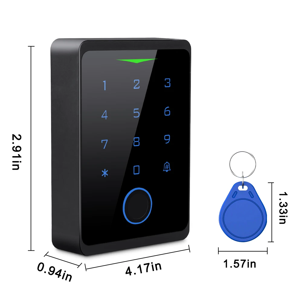 Wsdcam Tuya WiFi Door Lock IP66 Waterproof Keyless Access Control Keypad Fingerprint Door Entry Biometric Digital Lock 1000 User