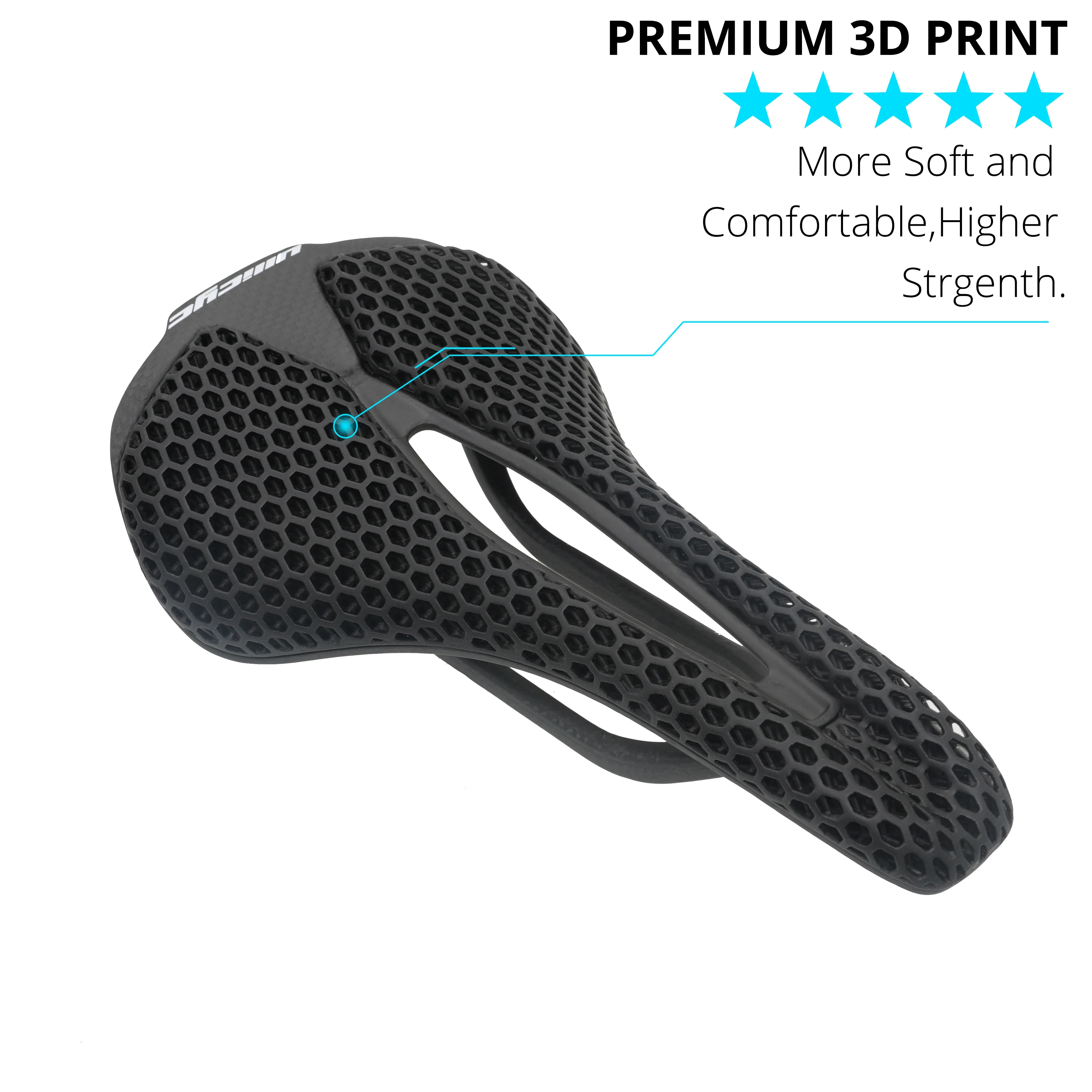 

ULLICYC Ultralight Bicycle Saddle 146g 3D Printed 248x137mm Carbon Saddle Bicycle Seats for MTB Road Gravel Bike Seat Parts