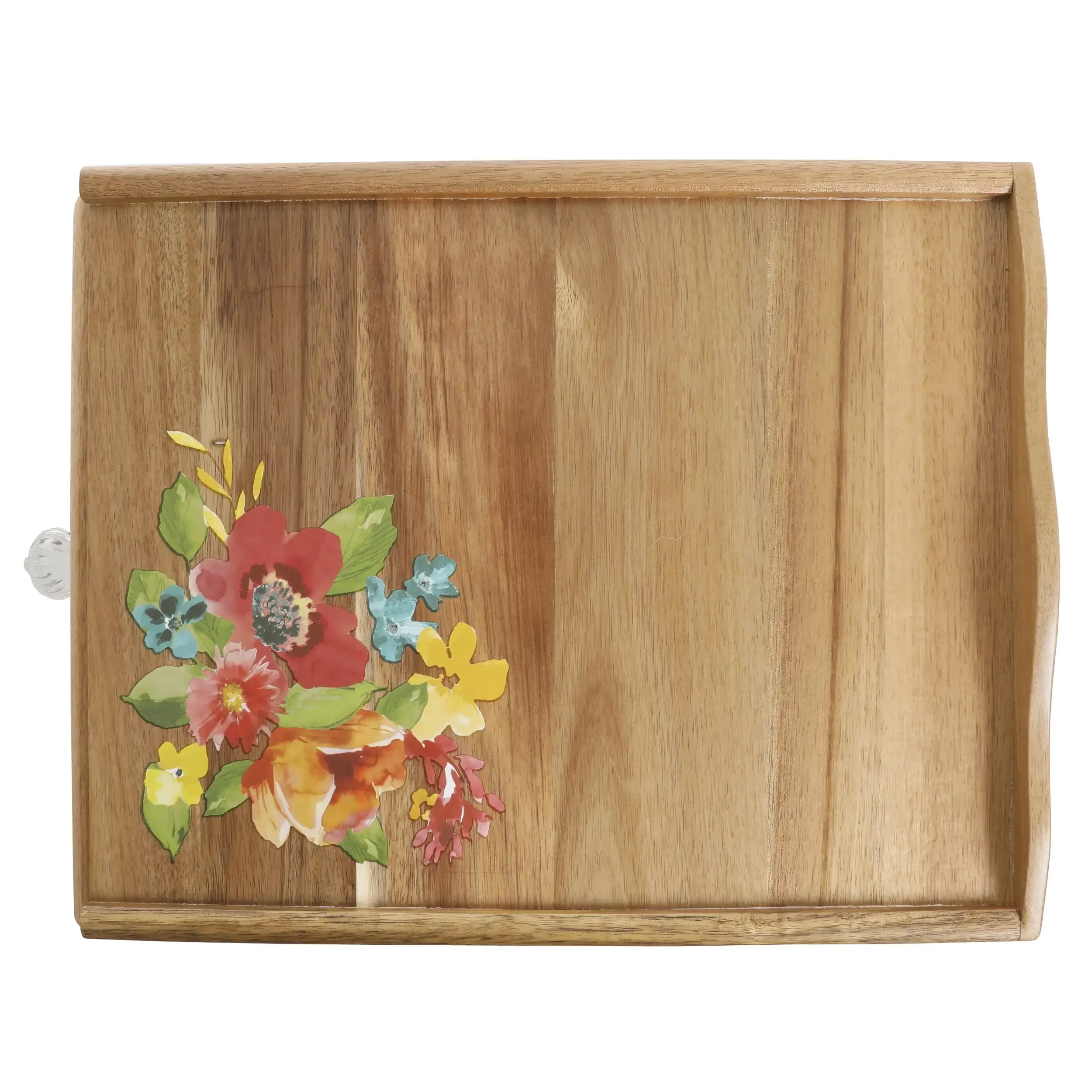 منظم كبسولات القهوة الخشبية المكونة من 4 أقسام، تصميم زهور لتخزين كوب K وديكور سطح الطاولة #6