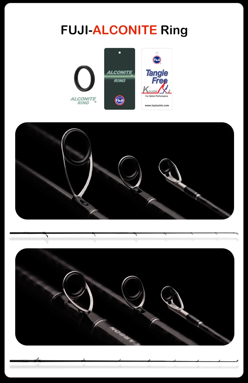 PURELURE Amaro Spinnrute für Bass, lange Wurfangelrute aus hochwertigem Carbon mit FUJI-Zubehör, Reise-Castingrute – Detail 7