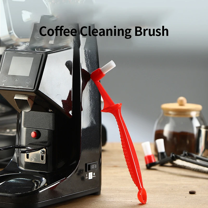 Coffee Brush Coffee Machine Cleaning Brush With Spoon For Espresso Machine Coffee Cleaning Tool Coffee Machine Accessories