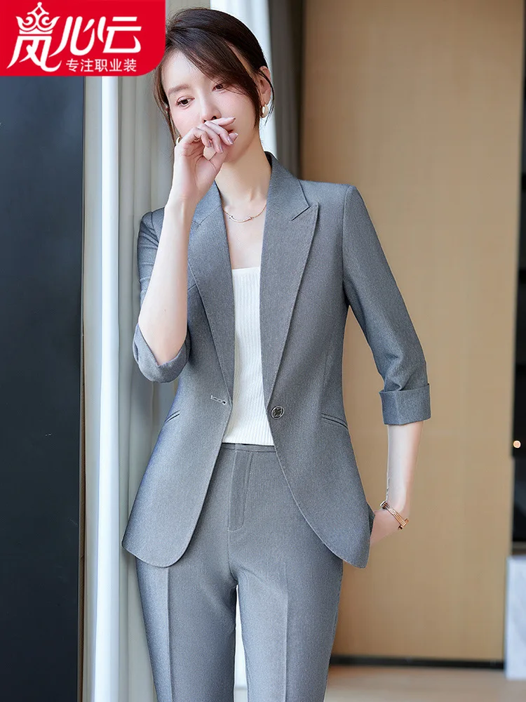 Lan Xinyun New2024Business Suit Tailored Suit Formal Clothes Women's Suit Overalls Dignified Goddess Fan High End6610