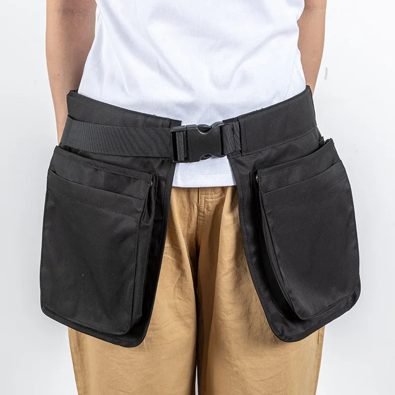 

Для ремня унисекс, функциональная поясная сумка с карманом, водонепроницаемая нейлоновая сумка в стиле ретро, двухсторонняя поясная сумка