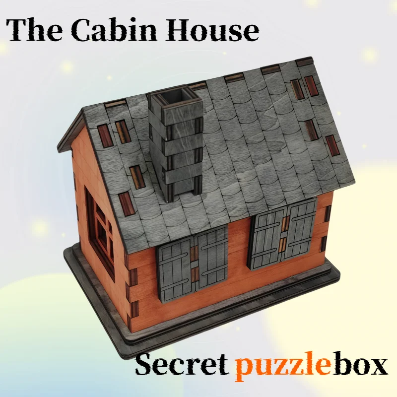 secret puzzle box Log cabin puzzles Solve puzzles logically Original design niche gift Home collection leisure decompression