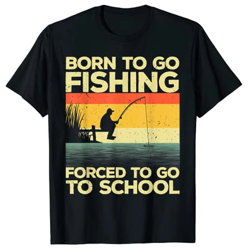 Cool Fishing for Men Women Bass Fishing Fisherman Fish T-Shirt Gifts Outdoor Graphic Tee Tops Short Sleeve Streetwear Clothing