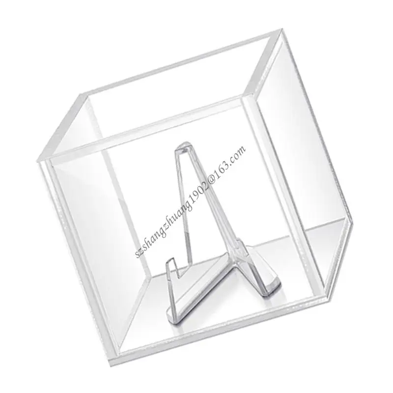 Q6RB Clear Acryl Display Case Organizatorzy biżuterii do pierścieni i typów oferujących doskonałą widoczność i ochronę pyłu