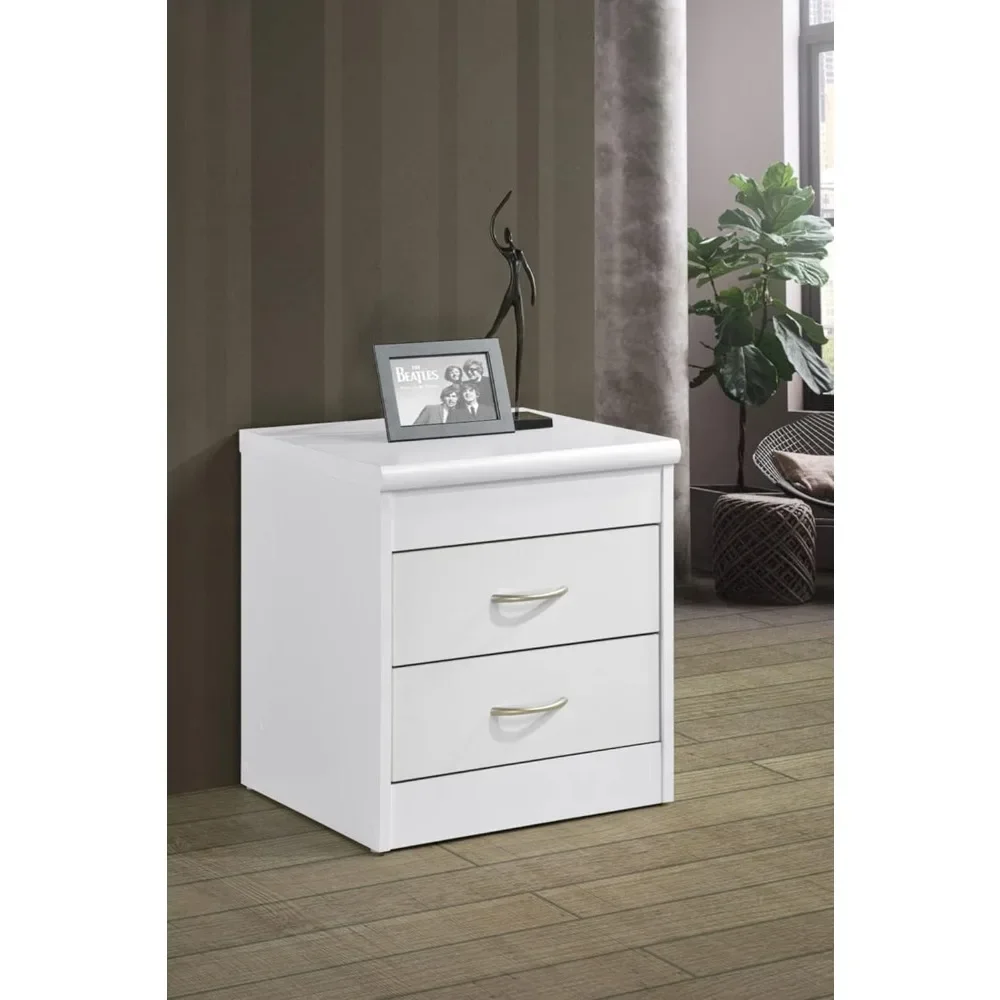 Drawer Nightstand Night Tables for Rooms White Storage Cabinet 21.65 in X 48.03 in X 72.83 in Night Stand Table D’appoint Sets