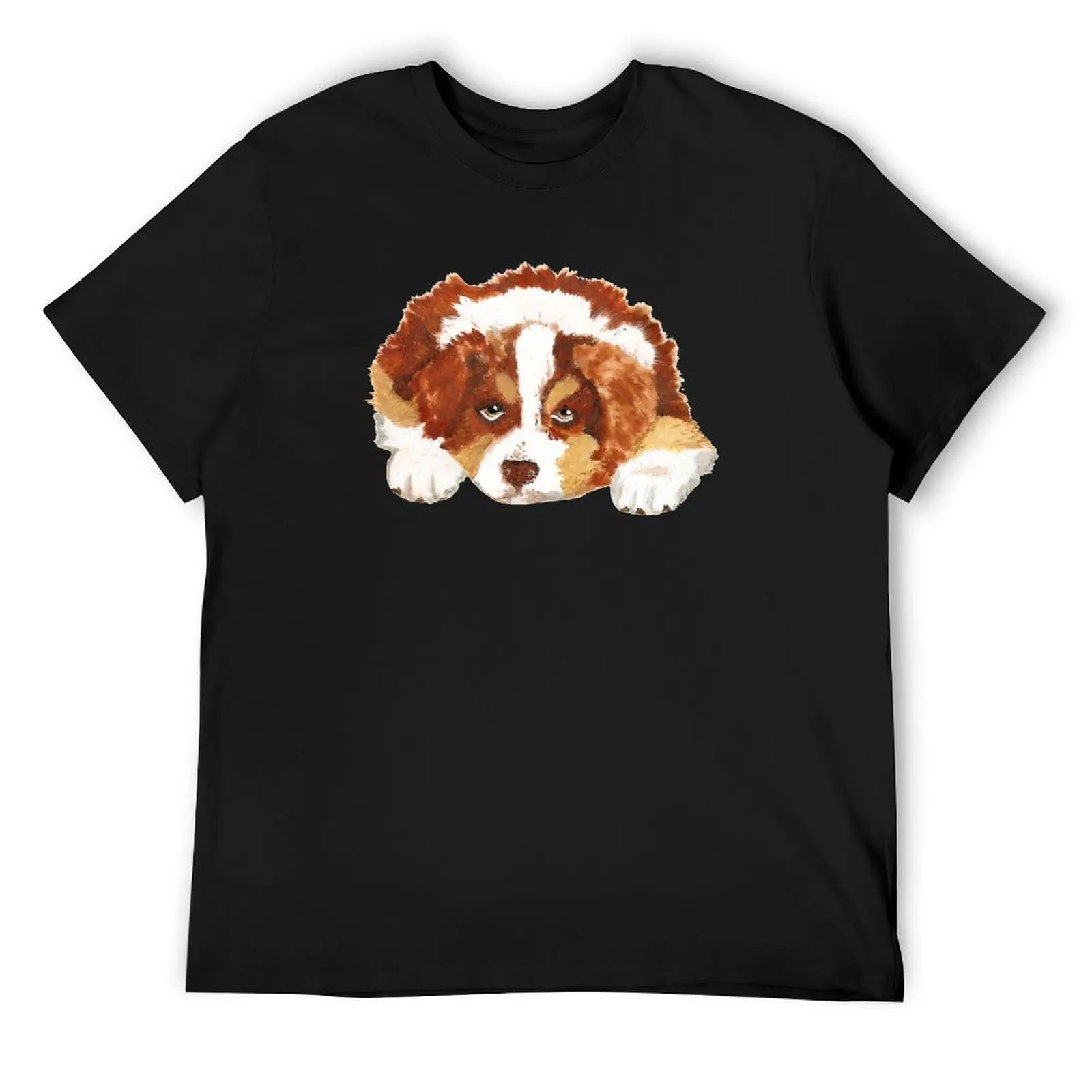 Red Tri Australian Shepherd Puppy T-Shirt sublime graphic t shirt vintage vintage t shirts plain black t shirts men