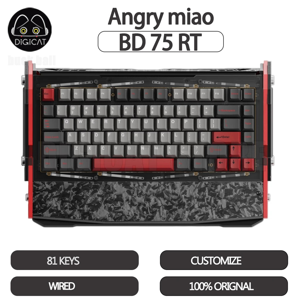 Angrymiao DRY STUDIO BD 75 RT Magnetic Switch Mechanical Gamer Keyboard Wired Keyboard Angry Miao RT Customized Keyboards Gifts