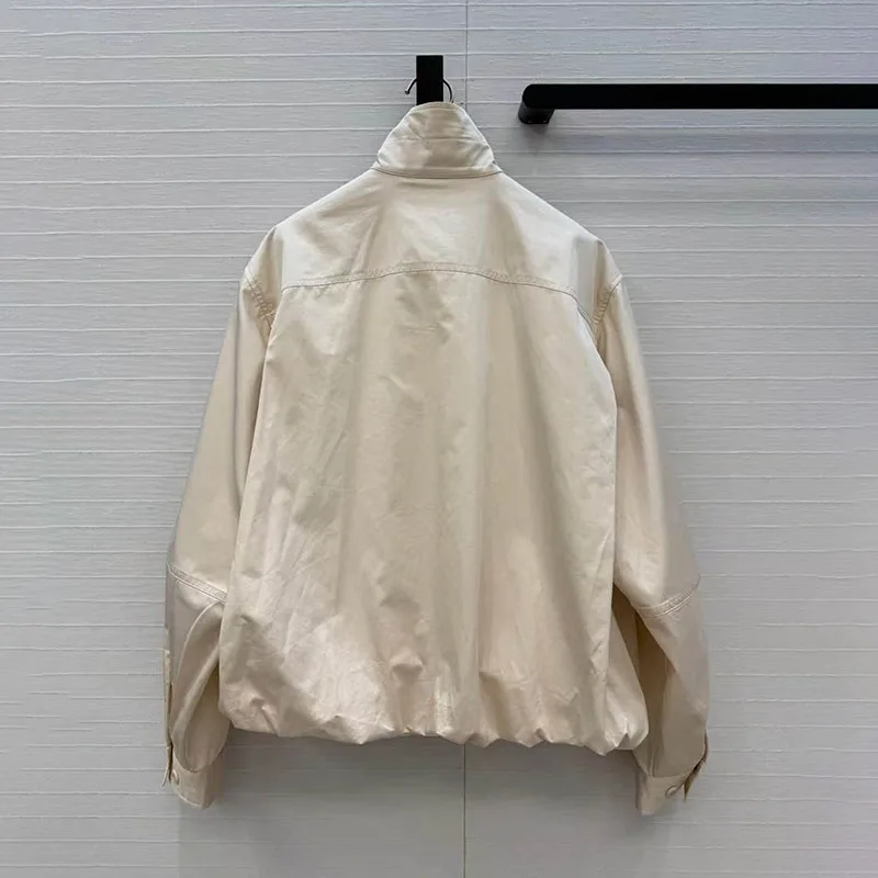 Women's jacket New single breasted slim fit women's coat for autumn 2026 High quality pure cotton women's long sleeved top y2k