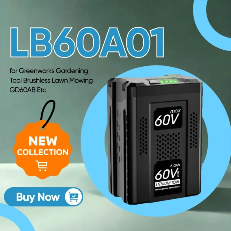 

High Power 60V LB60A01 Lithium Battery for Greenworks Gardening Tool Brushless Lawn Mowing GD60AB Etc