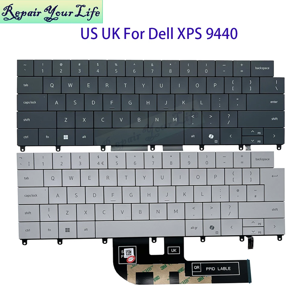 

Клавиатура с подсветкой для ноутбуков Dell XPS 14 9440 P184G 0P66PH P66PH 0DFRF5 (Великобритания, США, английская раскладка) – Замена клавиатуры с подсветкой