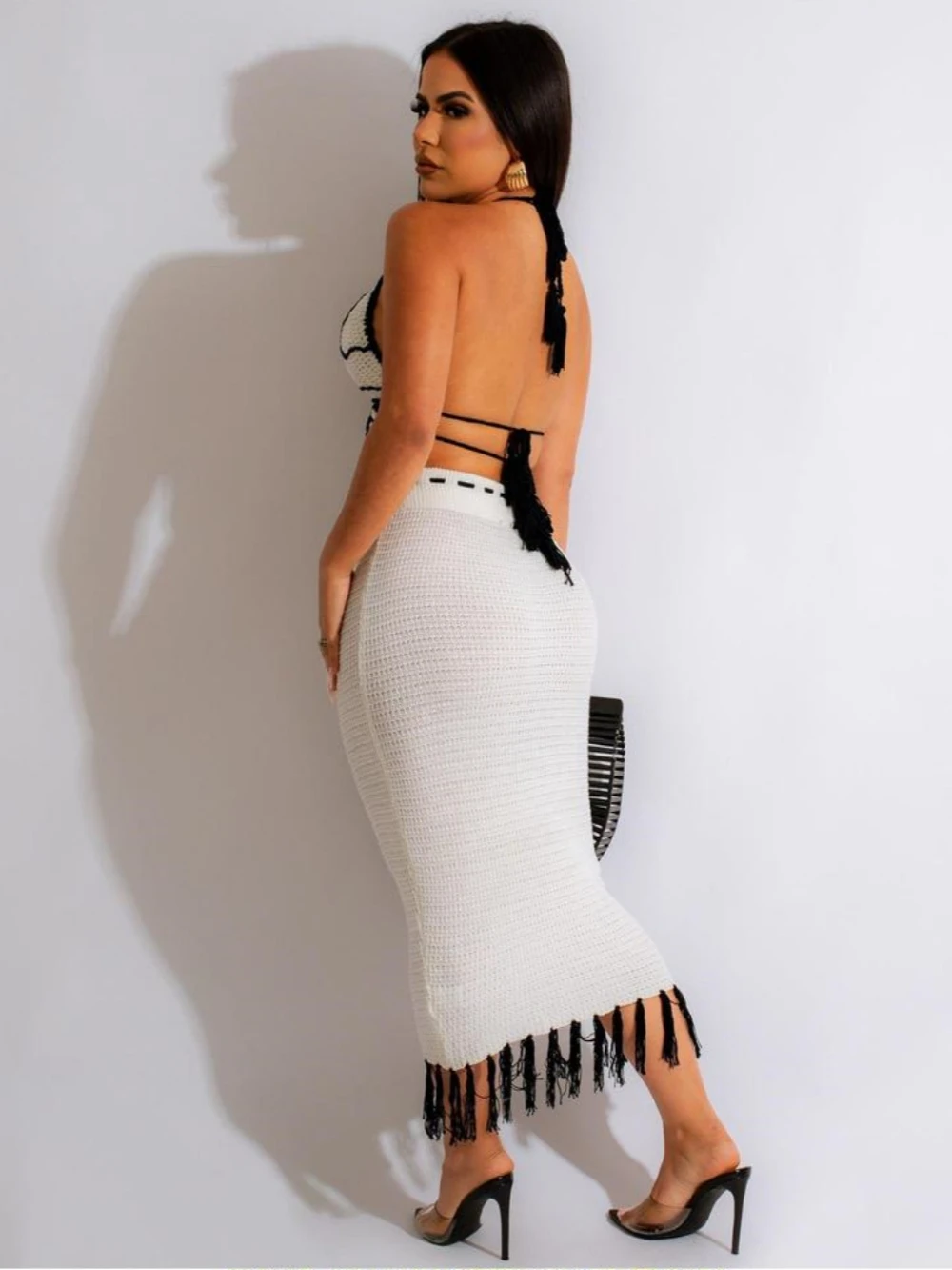 Summer Women's Set Sexy Suspenders And Slim-Fit Hip Wrap Dress Set Stylish Comfortable Lady Casual Two-Piece Set