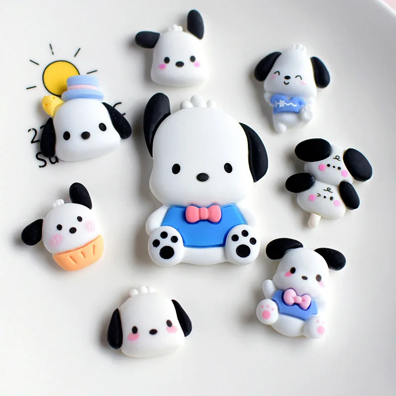 

Sanrio Pochacco Dog Cartoon 3D Resin Flatback 10pcs for DIY Handmade Crafts Materials Accessories