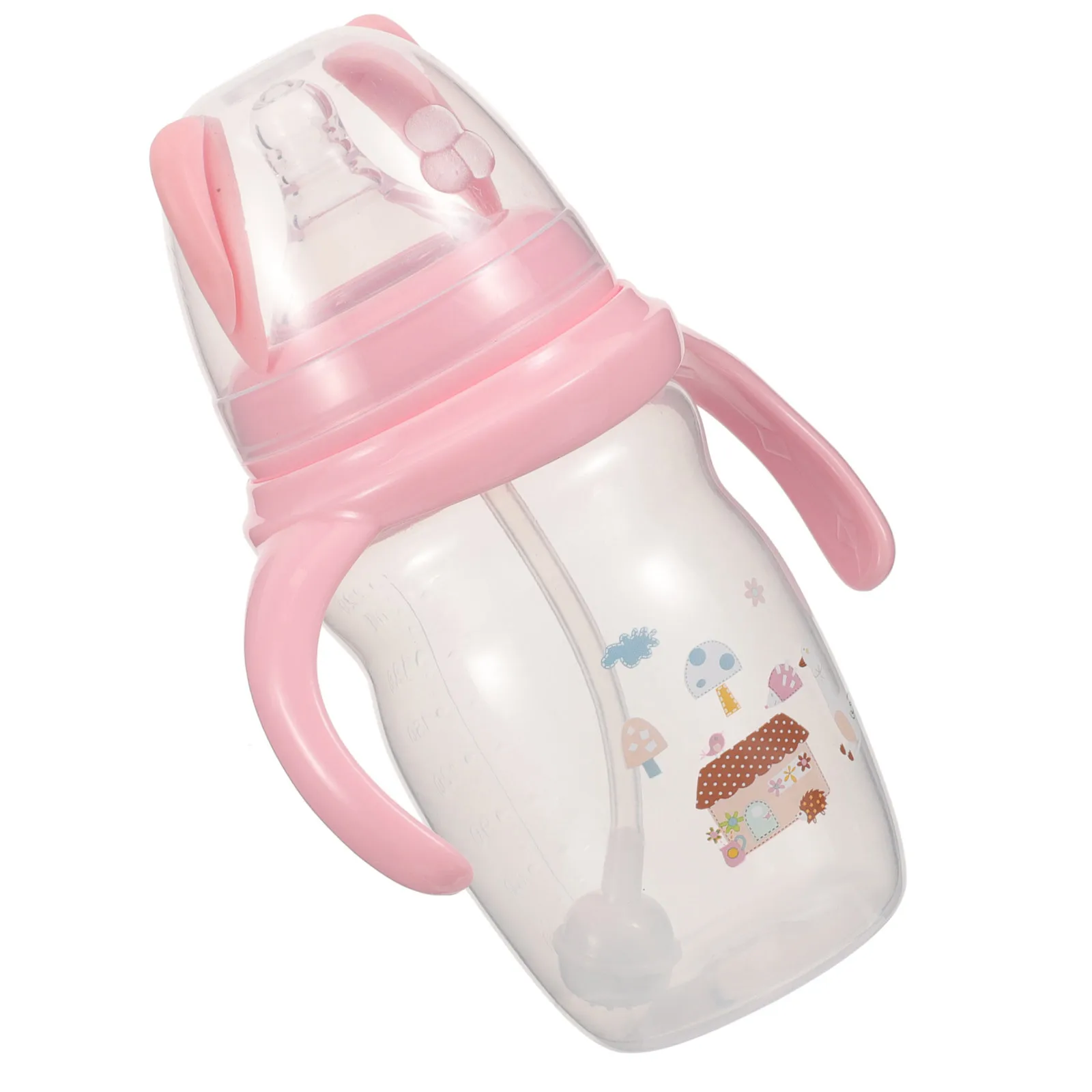 

1Pcs Anti-Colic Baby Milk Bottle Feeding Cup Blue Portable Silicone Plastic Kids Water Drinking Bottle Toddler Infant Milk Cup