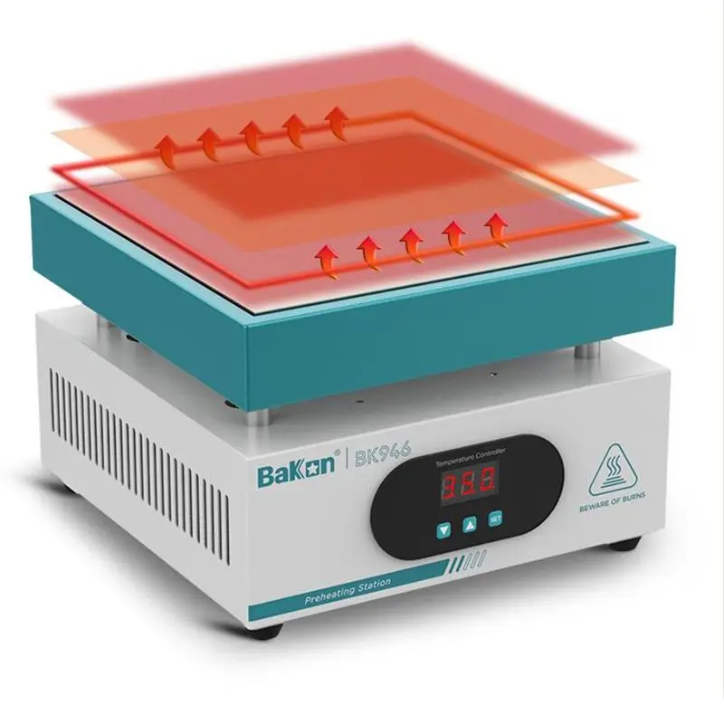 Constant Temperature Heating Station Adjustable Digital Display Removal Screen Preheating Station LED Desoldering Repair Tools