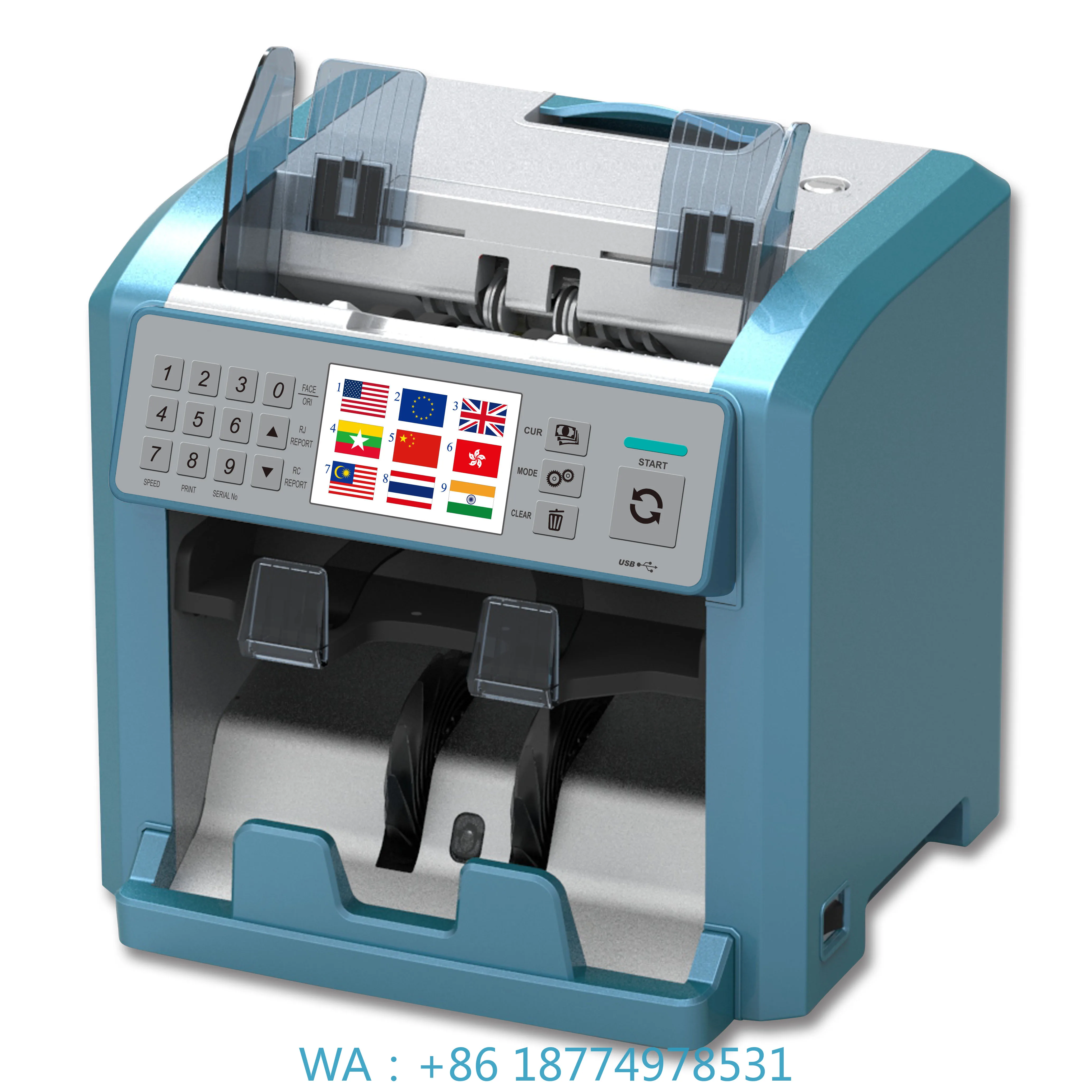 

Machine Money Professional Dollar Counter Machine Exclusive Multi Currency Sorter HL-8PLUS Money Counting