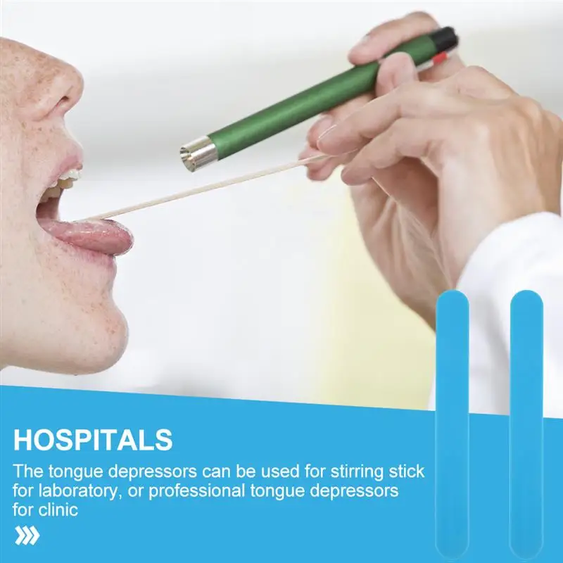 25pcs Plastic Tongue Depressor Dental Tongue Depressor Practical Tongue Depressor PP Mixing Bar Tongue Depressor