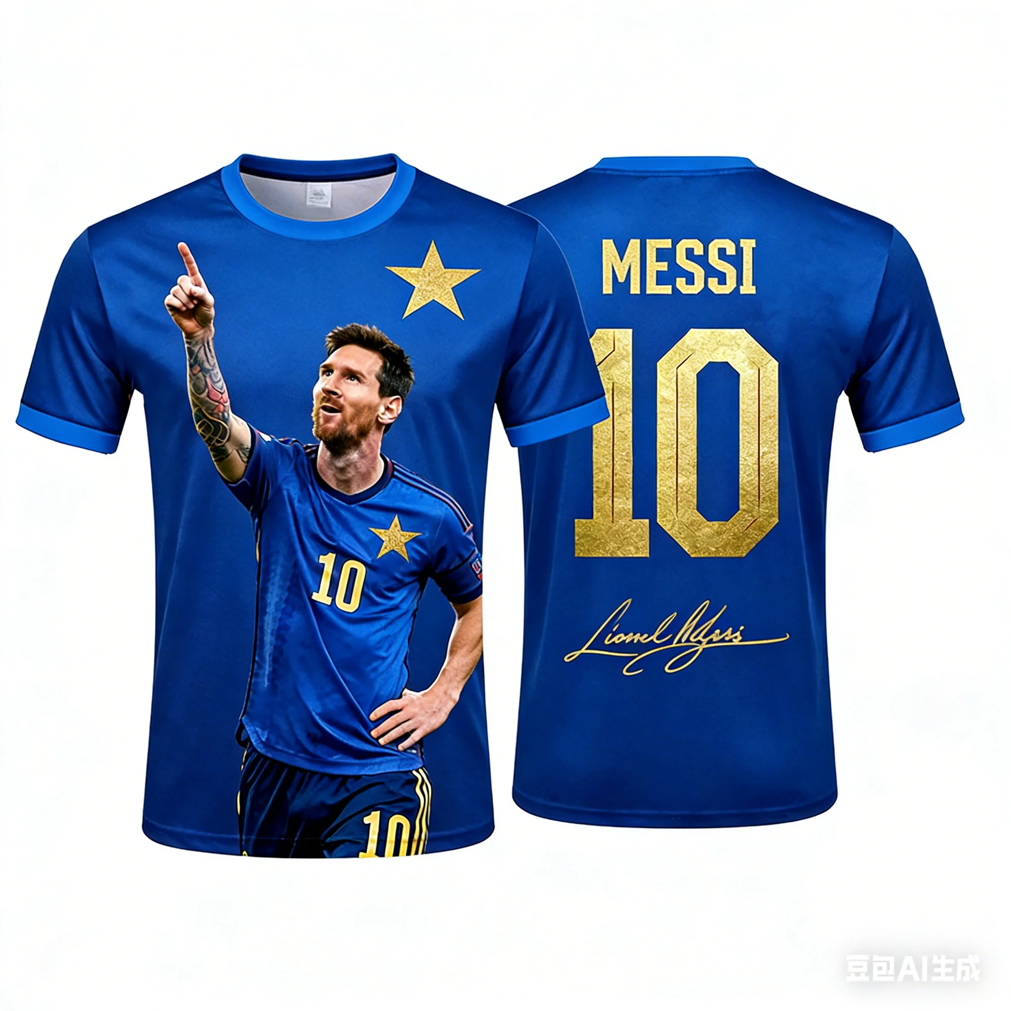 MESSI #10 2026 AI Football Jersey Fan Edition Kids and Adults Training Tee Soft and Breathable Summer Sports Fan Edition Top