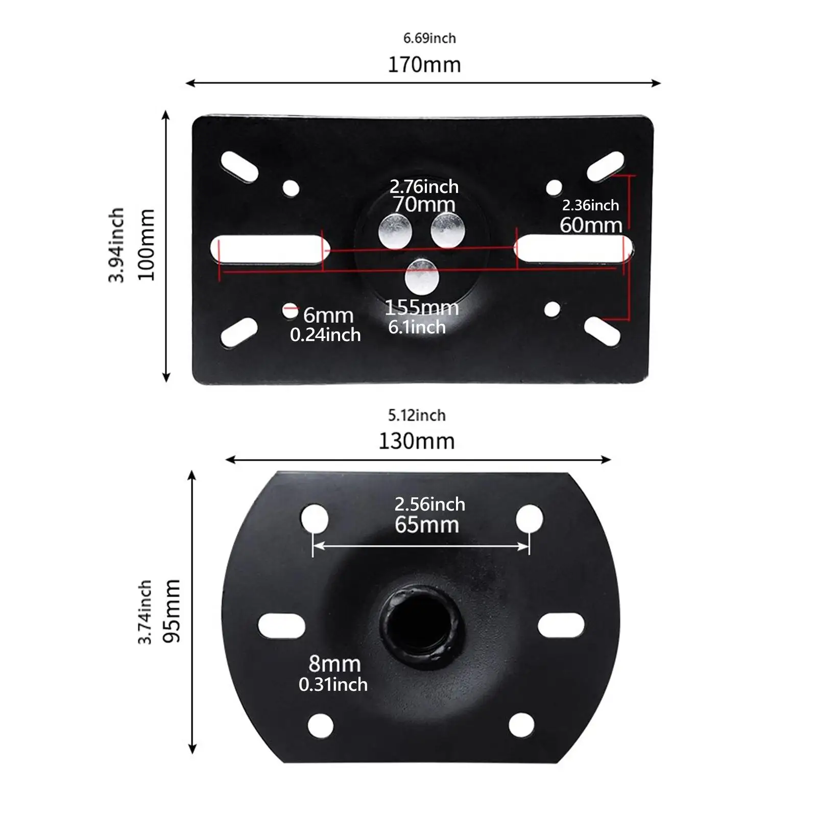Heavy Duty Speaker Ceiling Mount Bracket with Telescopic Extension for KTV Sound System Audio Speaker Wall Holder Black Metal