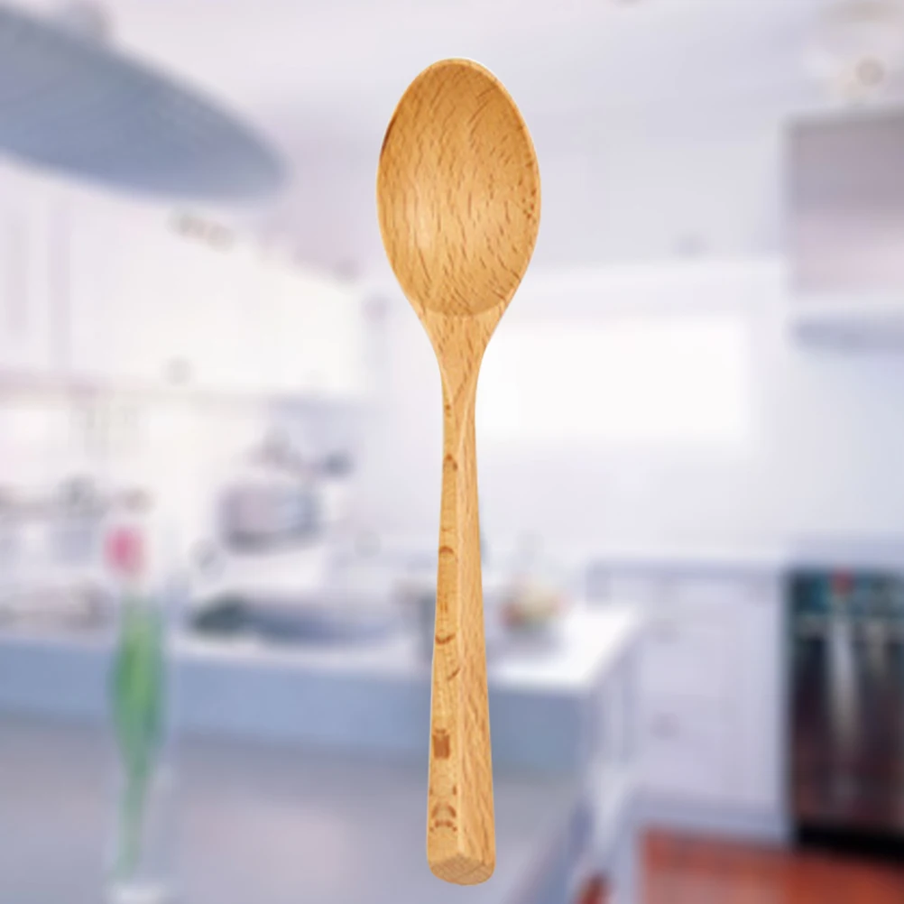 

Eco-Friendly Beech Anti-Rust Wooden Soup Scoop Food Serving Spoon Dinner Spoon For Rice Porridge Hot Pot Elegant