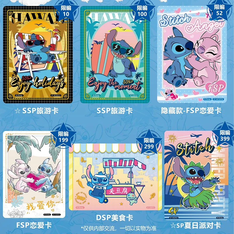NEW Disney Lilo & Stitch Cards Commemorative Collection Anime Series Peripheral Rare Limited Flash Cards Hobby Collectibles Toys
