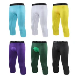 Mężczyźni dzieciak chłopiec dziewczyna GYM Capri legginsy do biegania spodnie koszykówka piłka nożna piłka nożna ćwiczenia Fitness Sport 3/4 krótkie legginsy spodenki 02