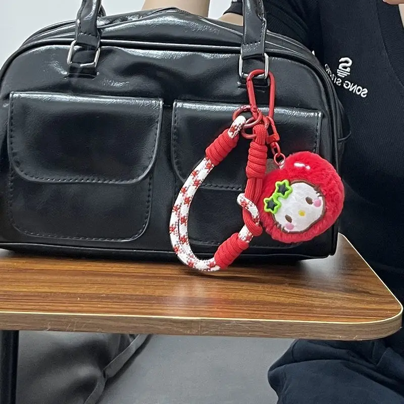 Urocze zawieszki do plecaków szkolnych Hello Kitty Sanrio, pluszowe breloczki dla dzieci, pluszaki, prezenty urodzinowe dla uczennic.