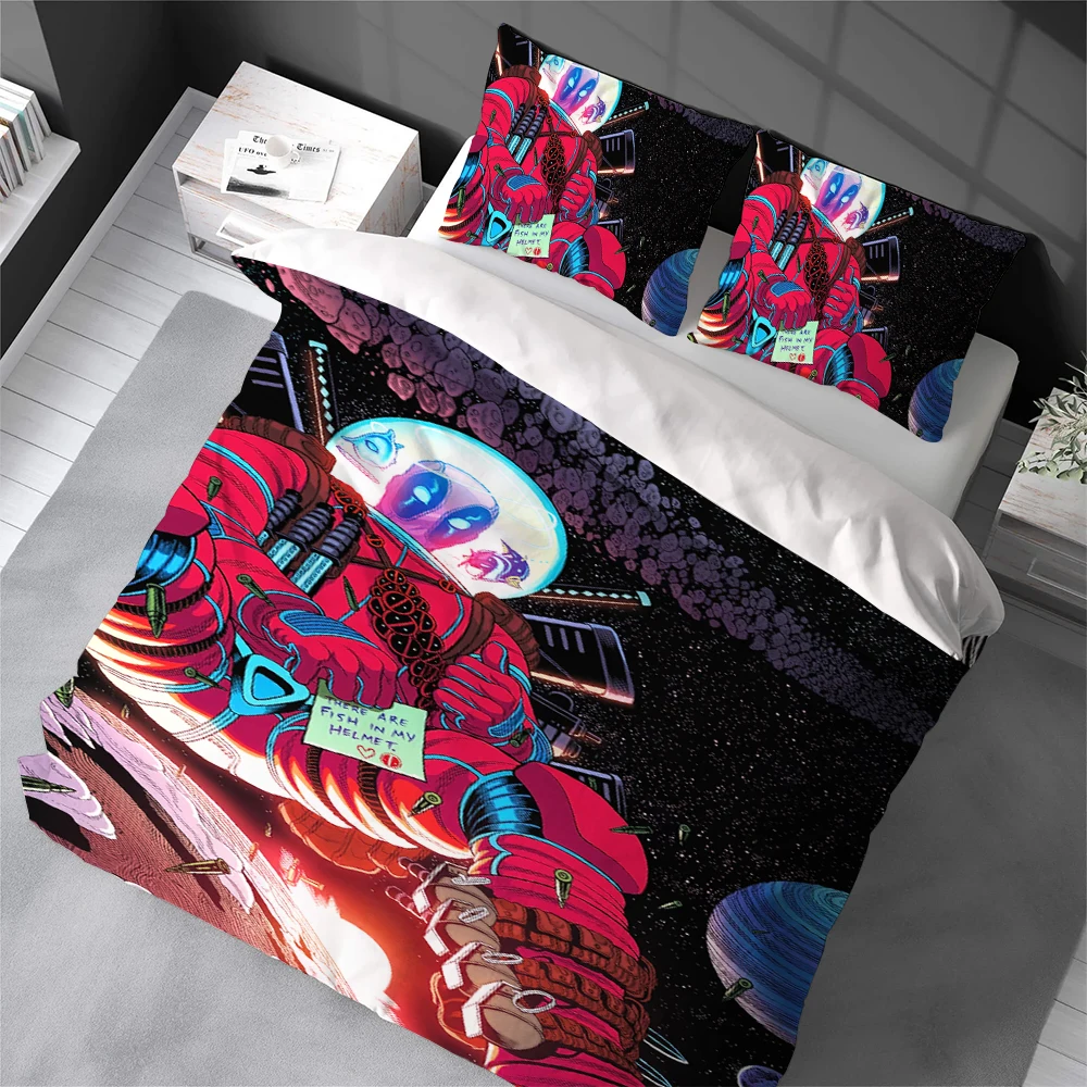 

D-Deadpool Funny Duvet Cover Set Home Style Bedding Soft Laundry Cotton Bed 3 Piece Set Student Dormitory Gift