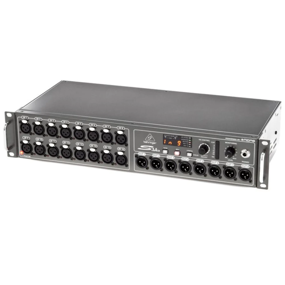 Behringer S16 16-channel Digital Snake with Midas Mic Pres, AES50 Network Port, and Ultranet Integration with Powerplay P16