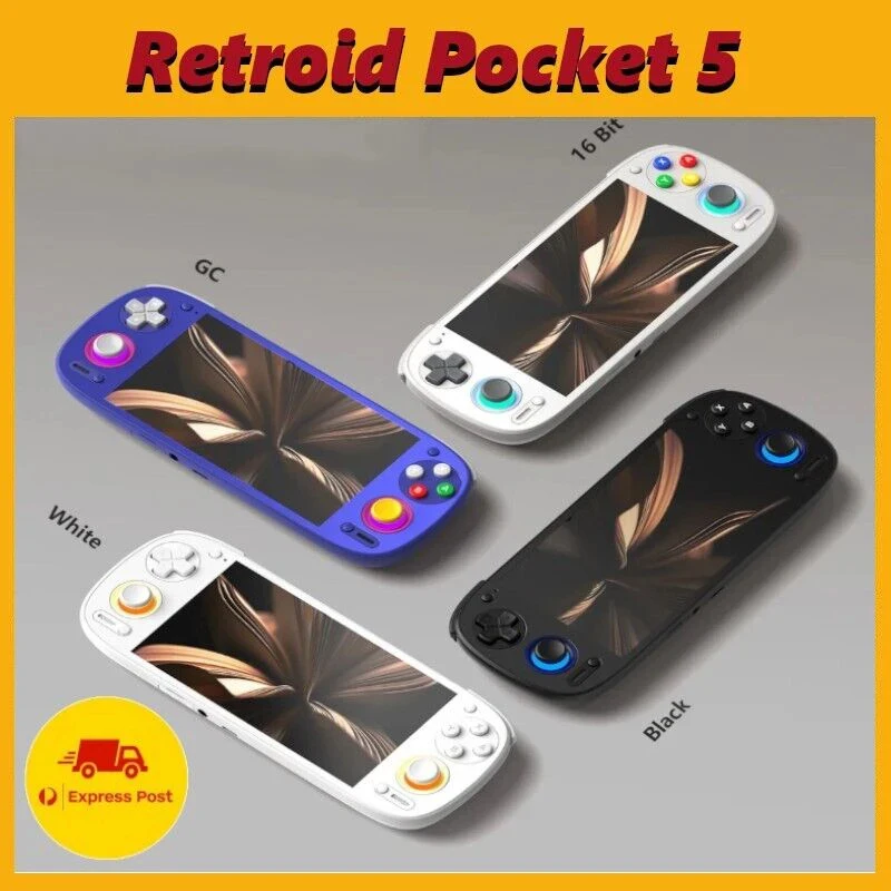New Retroid Pocket 5 RP5 Portable Handheld Video Game Console 5000mAh SD865 Android 13 OS System for PSV PS2 PSP