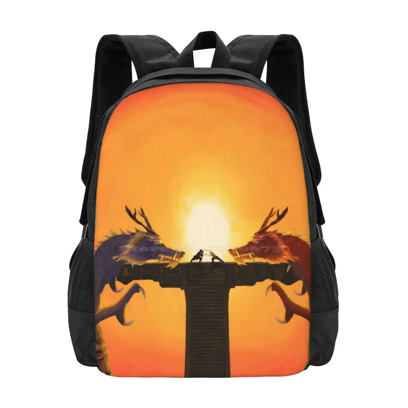 

The Last Airbender Dance Of The Dragons Pattern Design Сумка Студенческий рюкзак Atla Aang Zuko Dragon The Last Airbender Fire