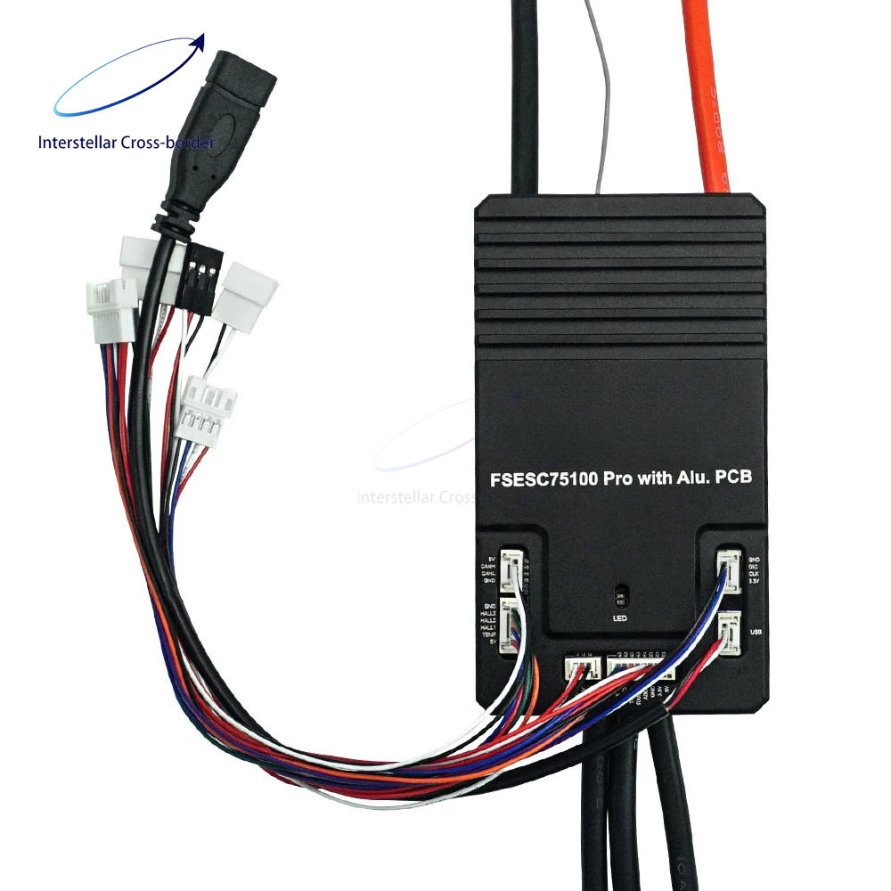 

Контроллер скорости Flipsky 75100pro для одного двигателя, со встроенным Bluetooth для внедорожных/электрических самокатов, эффективное рассеивание тепла