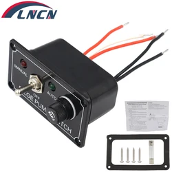 3 Way DC 12V Fused Marine Bilge Pump Switch Panel with LED Indicator Light Toggle Switch Panel for Car Boat Marine RV