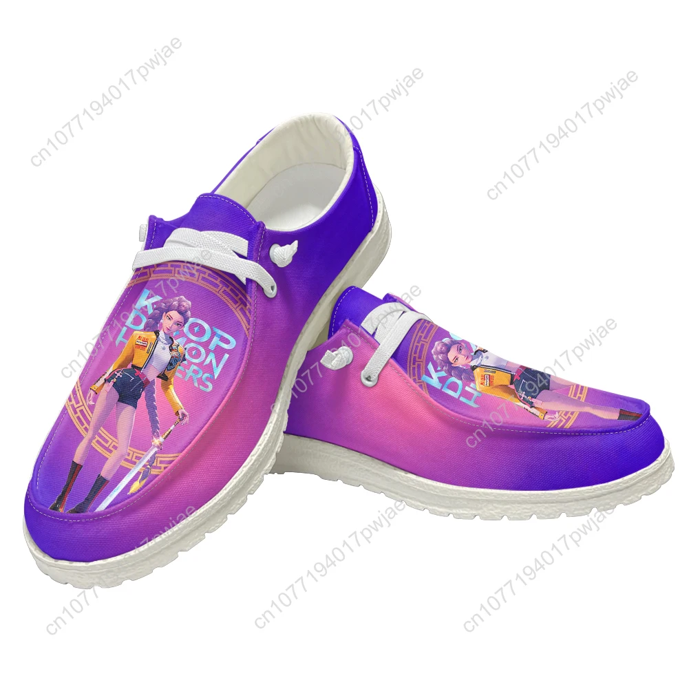 أحذية KPop Demon Hunters Rumi كاجوال للرجال والنساء، أحذية مسطحة قابلة للتنفس في الهواء الطلق خفيفة الوزن وعالية الجودة، أحذية كاجوال مسطحة