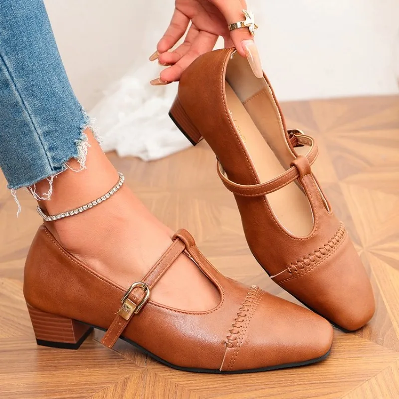 2026 Women's New model style color retro elegant ladies slim daily dress shoes woman view 2