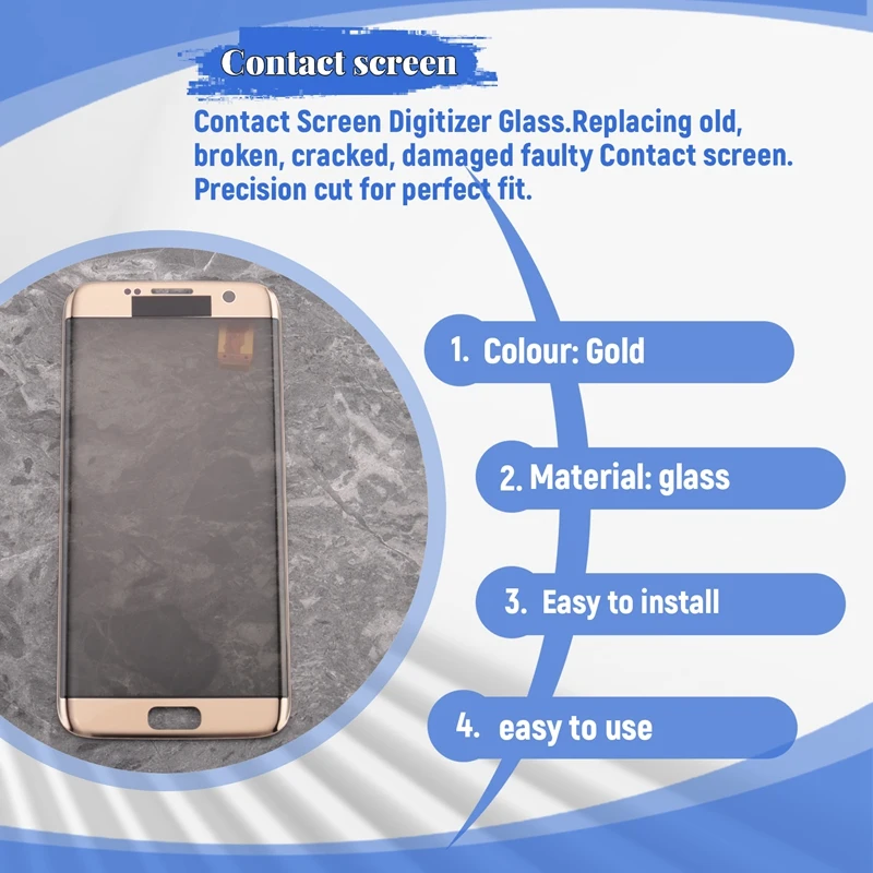 For Samsung Galaxy S7 Edge G935 Contact Screen Digitizer Glass With Tools