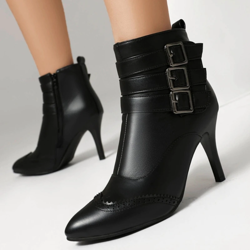 Black Ankle Boots F…