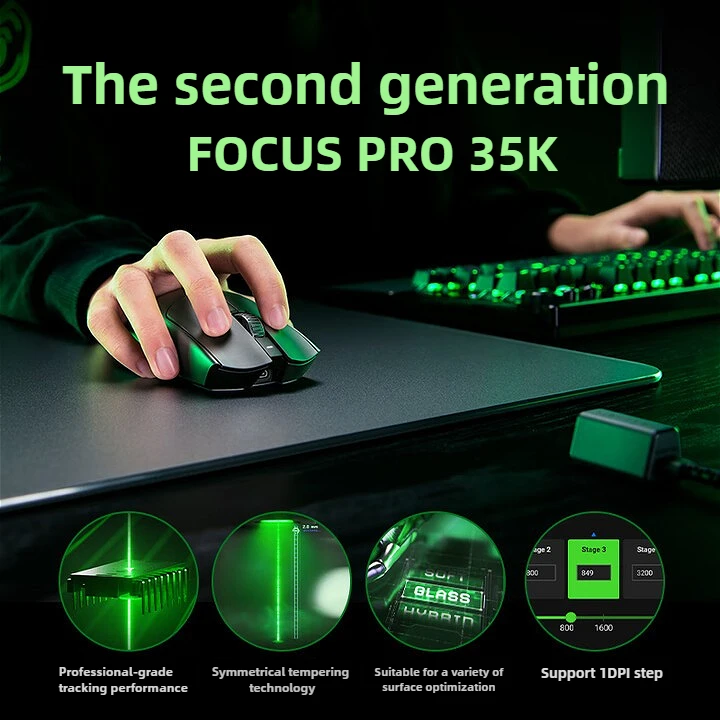 

RAZER Viper V3 Pro Беспроводная игровая легкая мышь для киберспорта, частота заката 8 кГц, 35000 точек на дюйм, 750 шт., беспроводная технология с низкой задержкой
