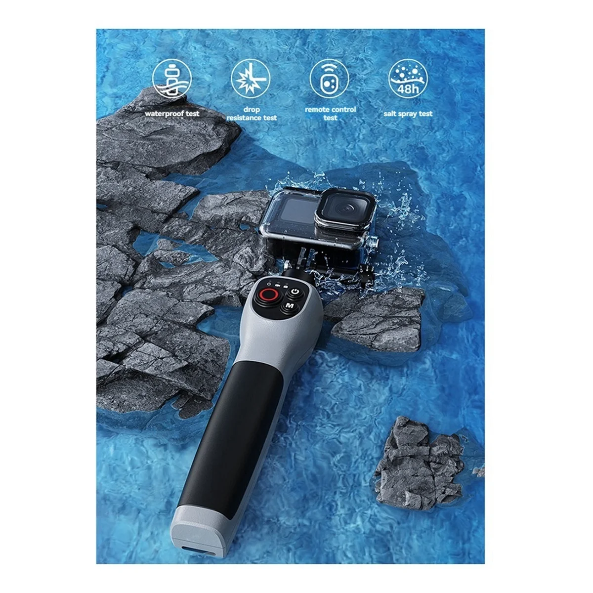 TCE Underwater Selfie Stick Waterproof Diving Extendable Selfie Stick Wireless Remote Control for Hero 8 9 10 11 12