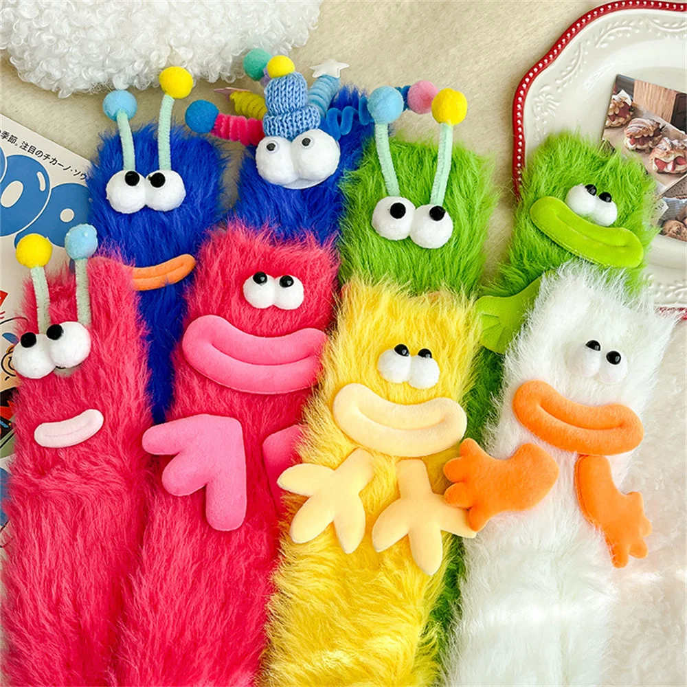 

Funny Monster Socks Autumn Winter Coral Fleece Floor Socks Couple Sleep Sock Fuzzy Socks Christmas Stockings