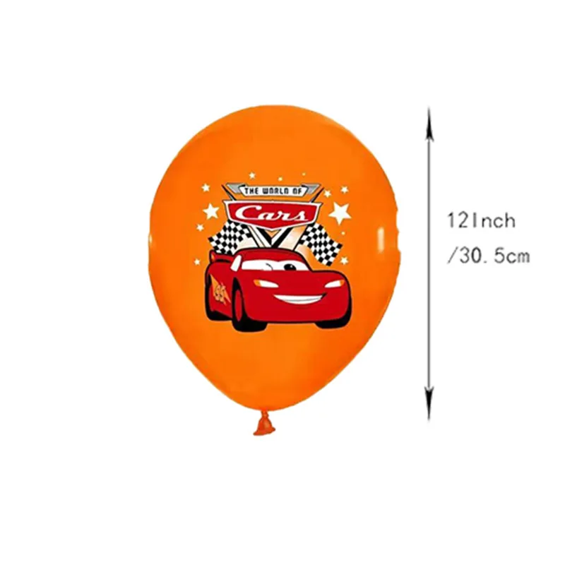 12pcs Disney Cars Cartoon McQueen Car-shaped Aluminum Film Balloon Cars Birthday Party Banquet Background  Party Decoration