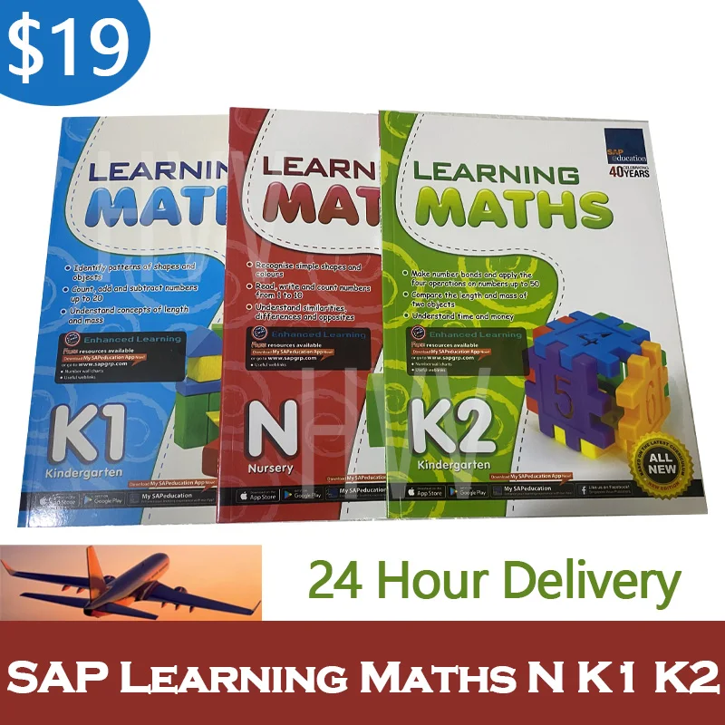 

SAP Learning Maths N-K2 Singapore Learning Series Kindergarten English Workbook Thinking Enlightenment Textbook Teaching Small