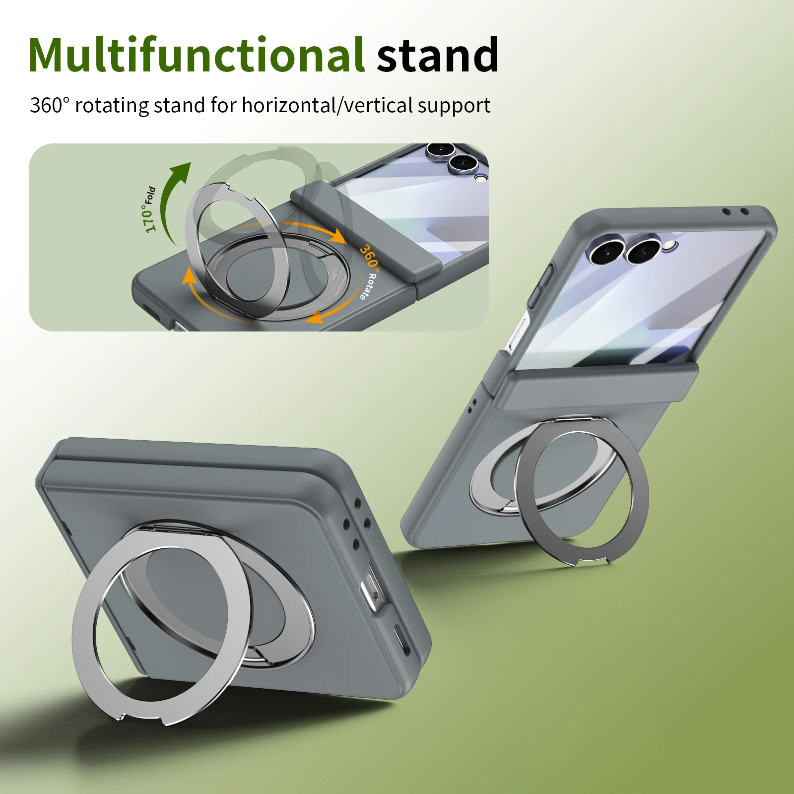 360°Rotating Stand Protective Case For Samsung Z Flip 7 6 5 Flip7 zflip7 Cover Hard PC Shockproof Bumper Magnetic Case With Film